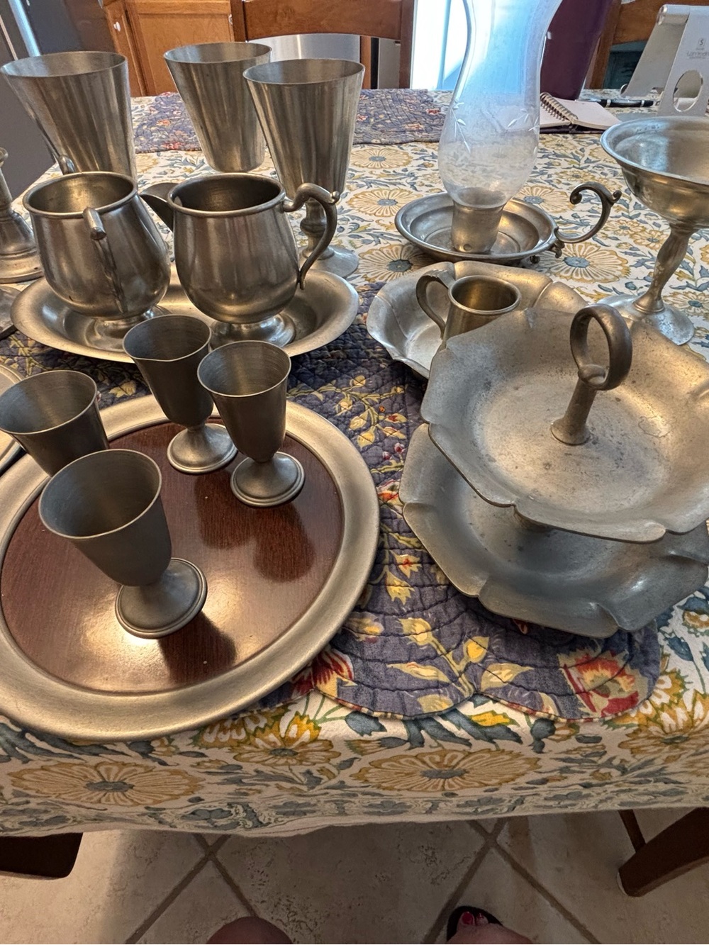 Pewter-Tone Drinkware Collection - Classic Gray Serving Set